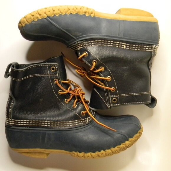 LL Bean Mens Blue Bean Boots Size 10M Made in Maine USA main image 7